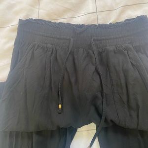 Abercrombie Wide Leg Flowy Black Pants